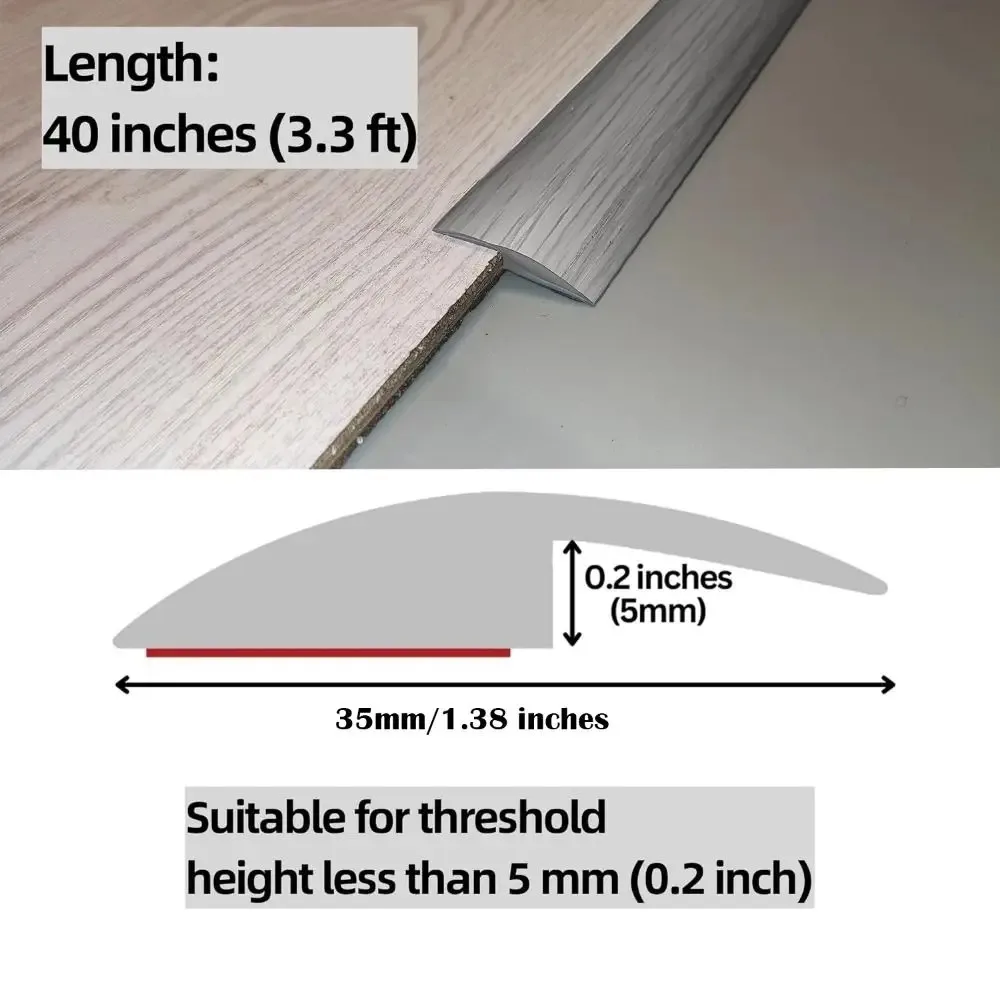 1PC 1M Carpet To Tile Floor Transition Strip Wear-resistant Cuttable Threshold Cover Household PVC Edging Trim Strip Doorway