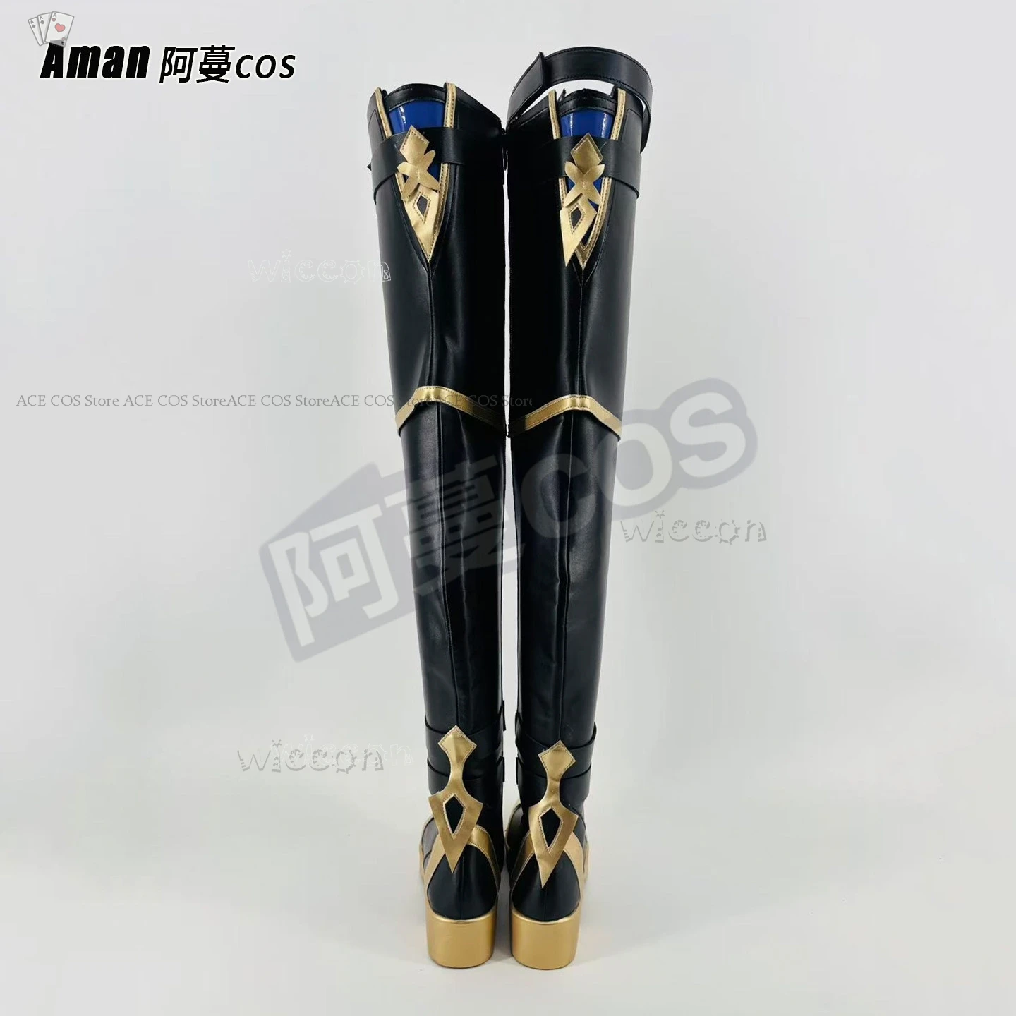 Genshin Impact Lohen High Knee Boots - Unisex Plus Size Cosplay Shoes Halloween Game Props Customized Cosplay Full Costumes Sets view 4