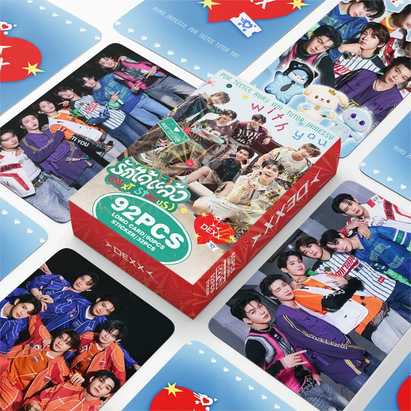 92PCS DEXX Thai BL Lomo Card Set 60Pcs Mini Idol Photocards & 32Pcs Cute Stickers Thai Actor Fan Collectible Gift Cards image 3