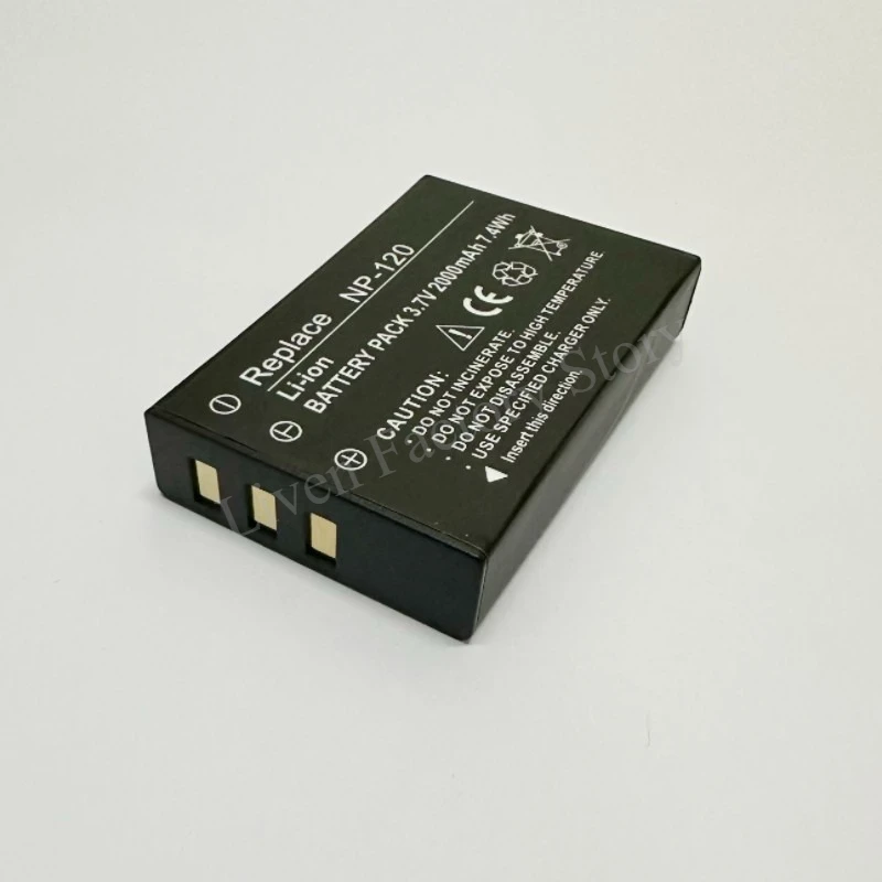 NP-120 FNP-120 NP120 3.7V 2000mAh Rechargeable Li-ion Battery for Fujifilm FinePix F10 F11 M603 Zoom Pentax MX4 Ricoh GX8 Camera