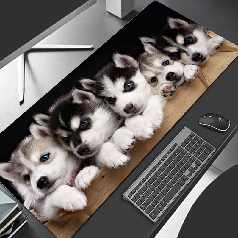 

Colorful Mousepad Siberian Husky Computer Mouse Pads Keyboard Pad Office Carpet Table Mat Desktop XXL Waterproof Soft Mouse Pad