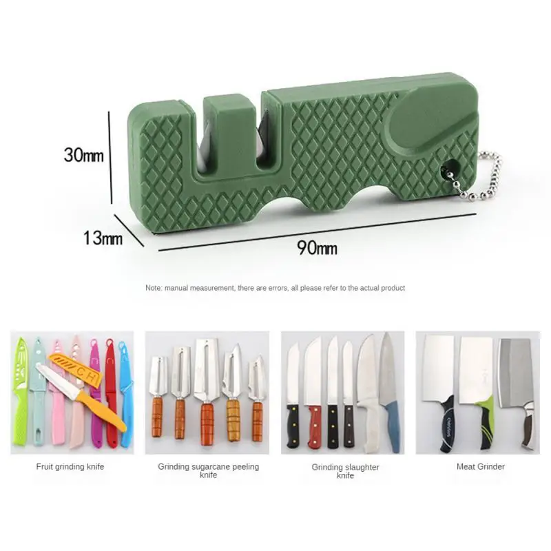 Mini portatile all'aperto affilacoltelli forbice affilare ingranaggi amo da pesca coltello in metallo duro pietra per affilare strumenti da campeggio accessori da cucina