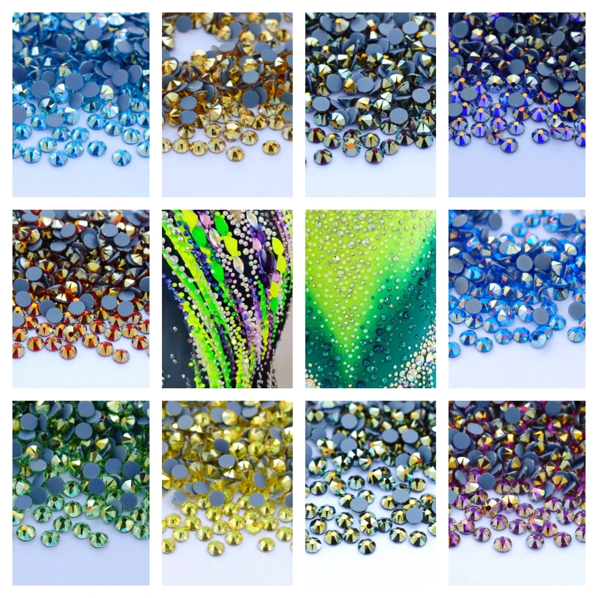 

PUBRILEX 2088 Hotfix Crystal Plating AB SS16-SS20 Xirius Flatback Rhinestones Decor Glass Crystal Sewing Weddding Dress