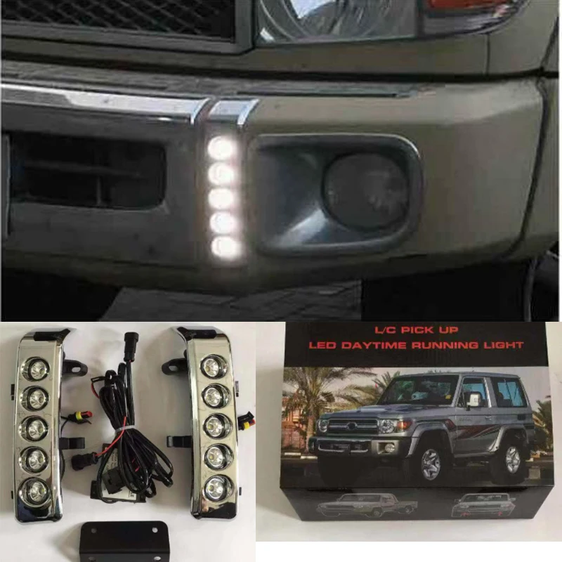 

Car Front Bumper LED Lamp Daytime Running Light for VDJ 70 Series Land Cruiser 76 LC70 LC71 LC76 LC77 LC79 Accessories