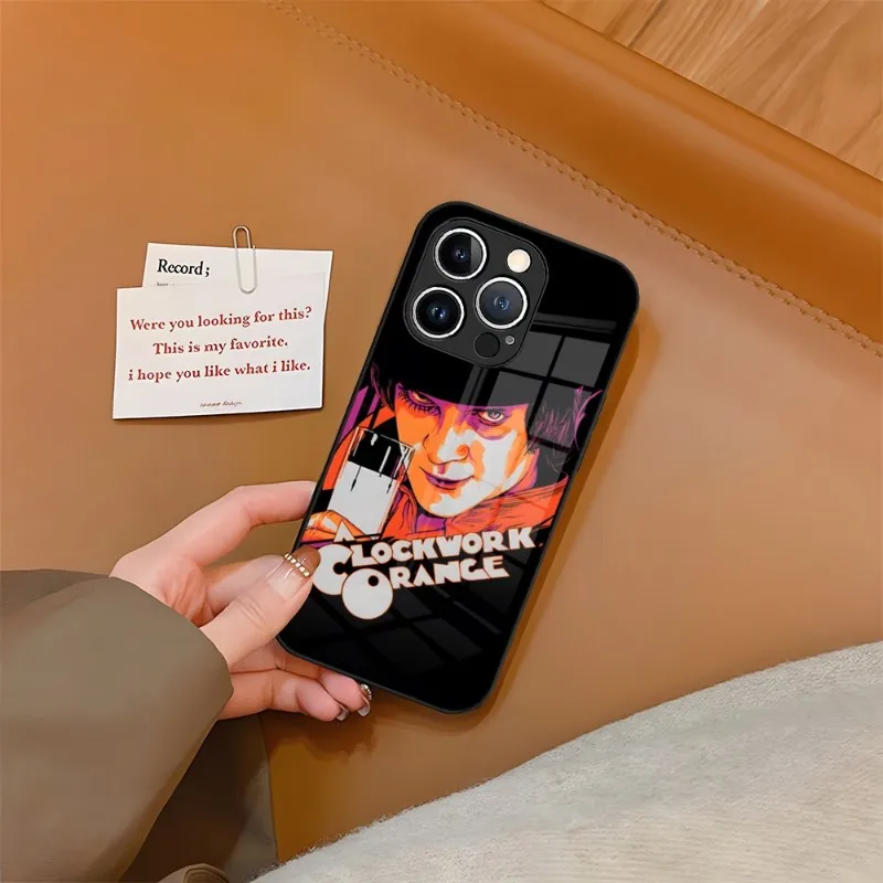 A Clockwork Orange Film Phone Case Tempered Glass For IPhone 13 14 12 15 11 Plus Pro XS Max Mini X XR 8 7 6s SE2020 Cover