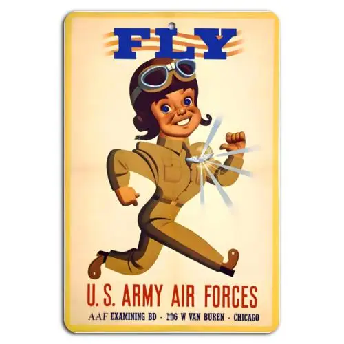 Join the Adventure: Fly with the U.S. Army Air Forces!-Aluminum-tin sign