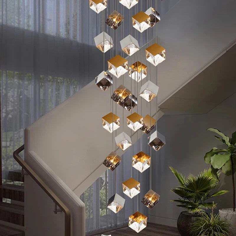 Modern Stair chandelier Pendant lights indoor lighting Ceiling lamp hanging light led Chandeliers