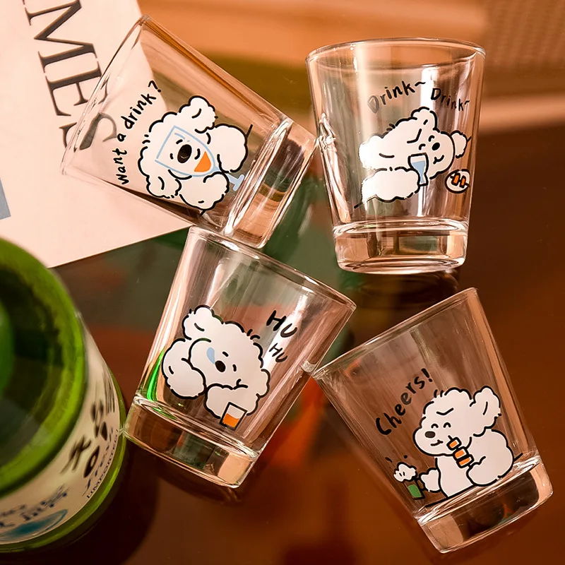 50ml Liquor Cup Shot Glass Drinking Glasses Glass Cups Household Soju Cups Cann