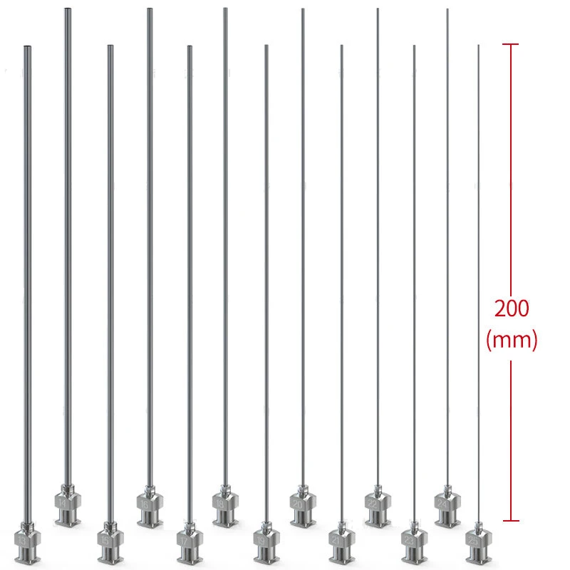10Pack 200mm 304 Stainless Steel Dispensing Needle Blunt Tip, 8inch All Metal Industrial Needle,Perfume Extraction Needle