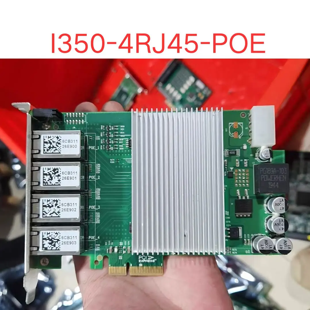 Second-hand For In-tel Four Electrical Ports Gigabit net-work card PCI-EXPRESS I350-4RJ45-POE