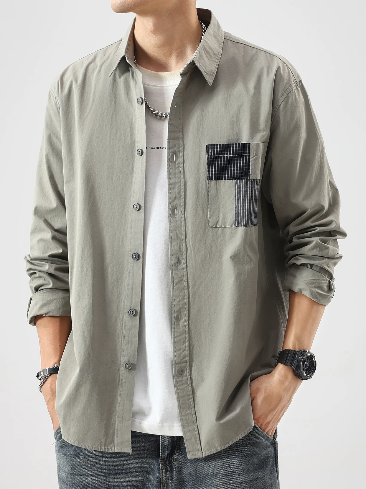 

Мужская повседневная куртка свободного кроя в американском стиле, молодежная, тонкая, с длинными рукавами, весенняя, для мужчин