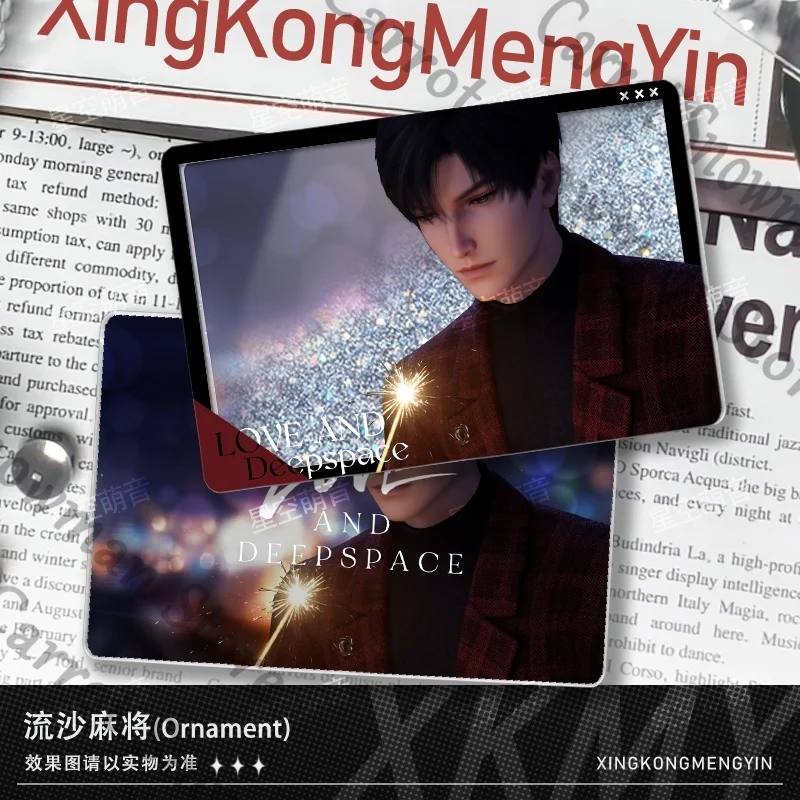 Liefde en deepspace Sylus Zayne Caleb Anime Drijfzand Mahjong Acryl Drift Zand Staande Board Cosplay Cartoon Verzamelen