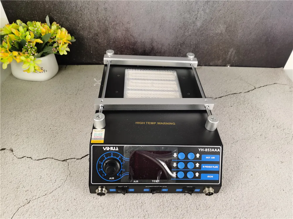 YIHUA 853AAA 1350W lutownica gorąca wiatrówka stacja lutownicza stacja lutownicza BGA stacja lutownicza stacja podgrzewania wstępnego PCB