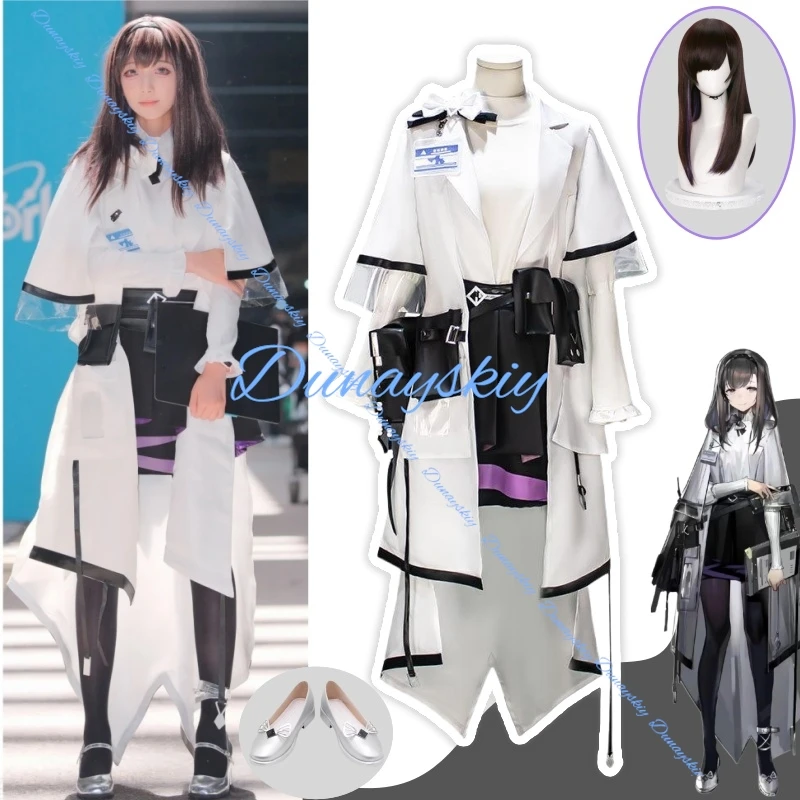 

Игра Жрица Arknights, карнавальный костюм, парик, реквизит, обувь, женская одежда, полный комплект, комплект доктора, карнавальный модный забавный показ