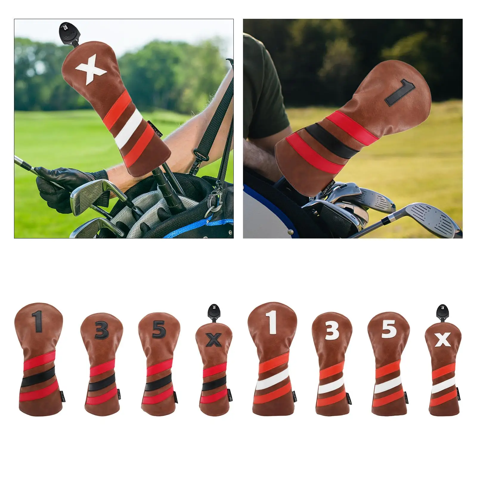 Houten Headcover Golfclubhoes Draagbare Anti-Kras Golf Headcover Beschermer Voor Woods Speler Dames Heren Golfer Cadeau