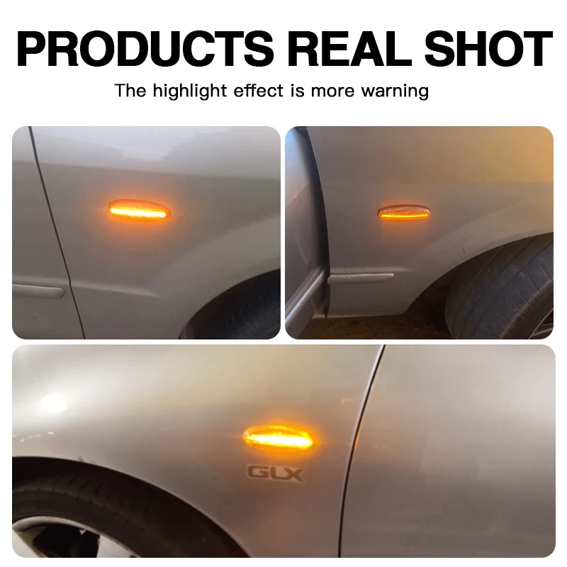2 قطعة LED الجانب الحاجز مصباح تحديد مكرر بدوره مصباح إشارة لمازدا 323 626 MPV بريماسي بروتج MX-6 تحية OEM B01W-51-120 #6