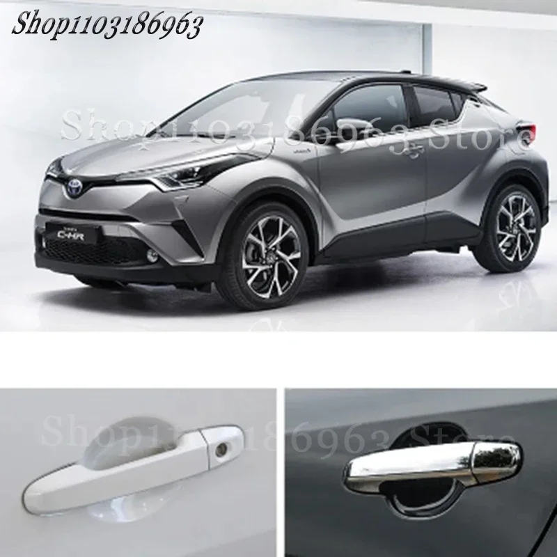 

Глянцевая черная накладка на дверную ручку, наклейка, отделка для Toyota C-HR MK2 2017-2020, автомобильная наклейка, аксессуары для стайлинга автомобиля, чехол