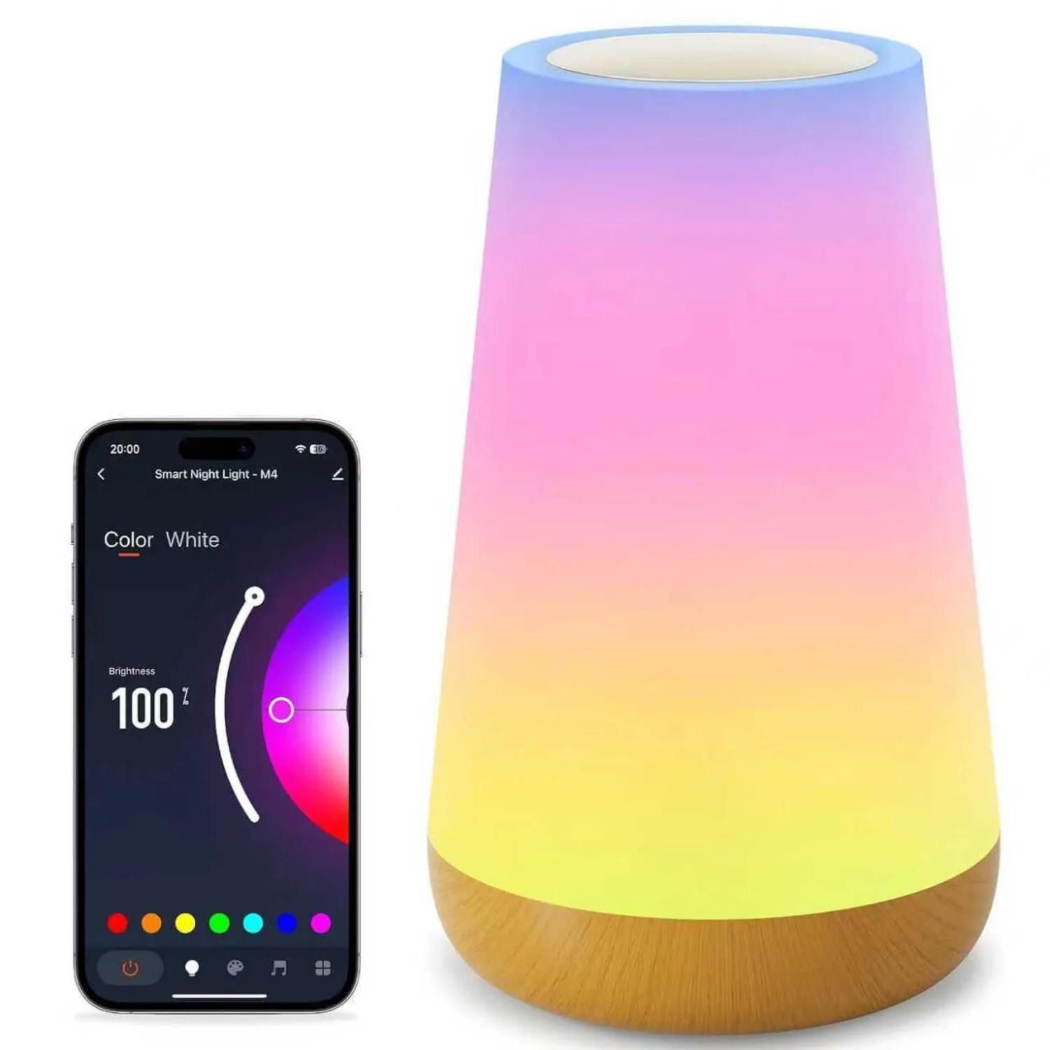 USB Rechargeable Tuya WiFi Smart Table Lamp Dimmable App Voice Control Desk Lamp RGB Touch Lamps Bedroom Night Light for Alexa - view 6