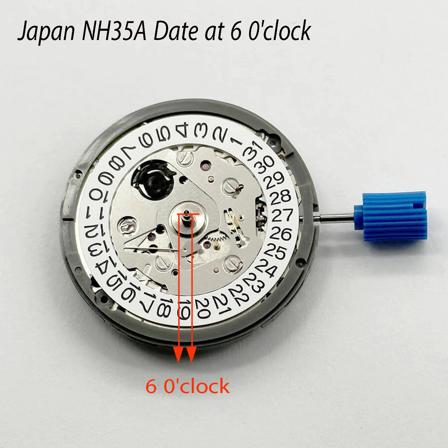 Japan NH35/NH35A High precision automatic Mechanical Movement 6 o 'clock White Date Automatic Watch movement replacement Kit