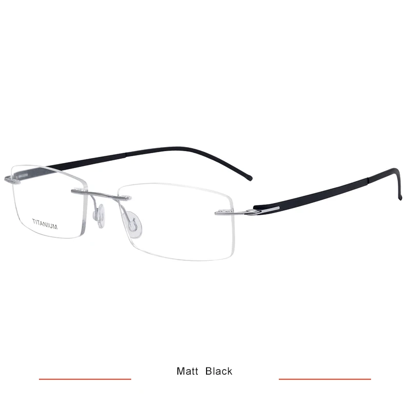 

Pure Titanium Rimless Glasses Frame Men Screwless Square Optical Customize Prescription Eyeglasses Women Brand Design Eyewear