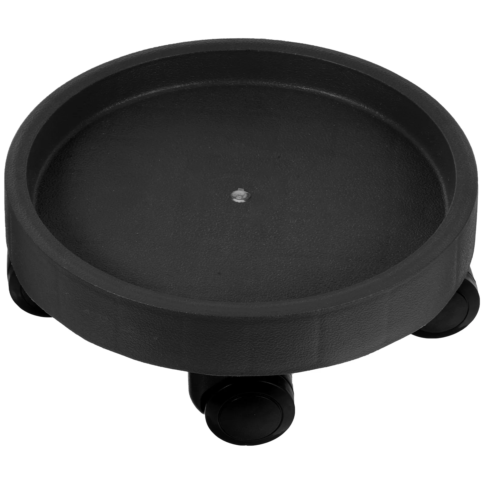 

Plant Dolly with Wheel Flower Pot Tray Push Cart Durable Planter Stand Round Removable Flowerpot Base Grey Resin Trolly