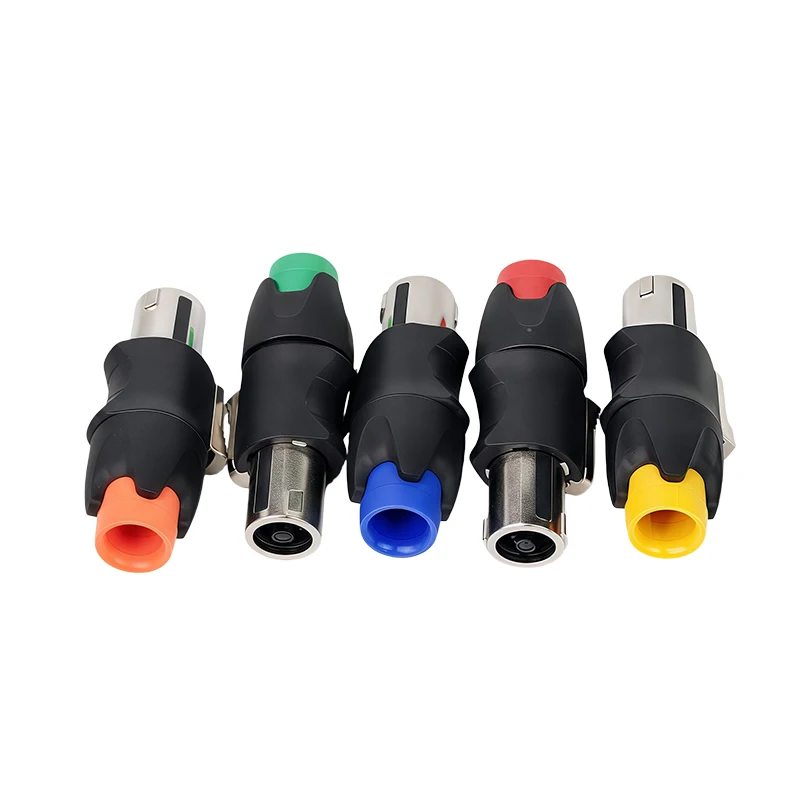1PCS NL4FX Type 4 Pole Female Heavy Duty Speaker Cable Connector Twist Lock Screw Terminal Plug for Amplifier Stage Audio Gear
