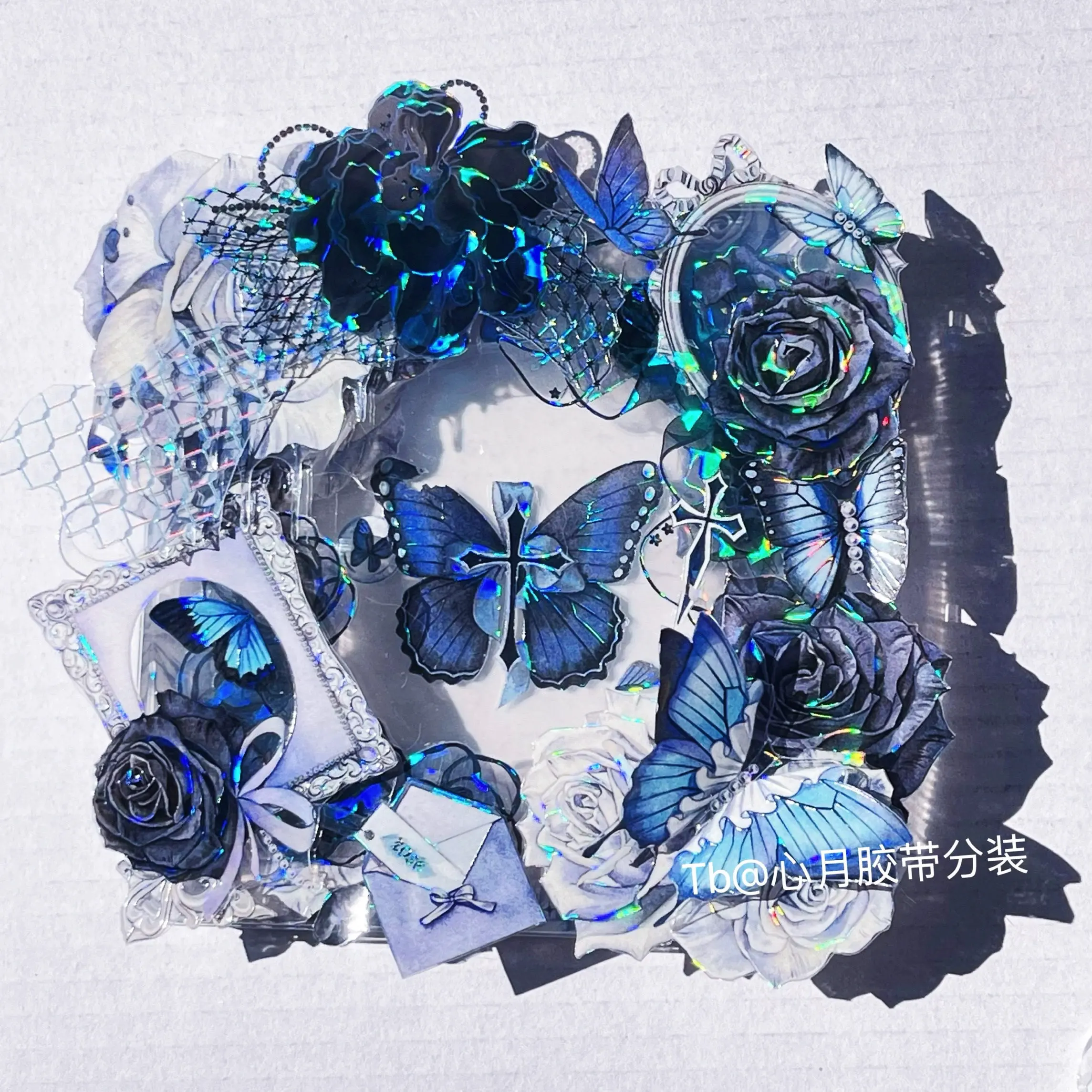 

3.25 Washi Pet Tape 1 Loop Pure White Prayer Shiny Light Fog Forest Journaling Polco Decorating Acrylic ShakerBadge Display Stan