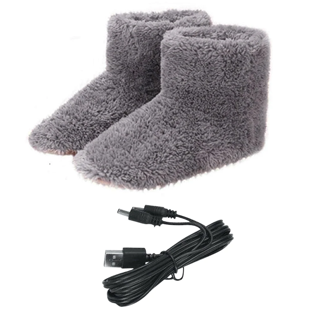 

Women Men Rechargeable Foot Warmer Washable USB Heated Shoes Heated Booties for Cold Weather
