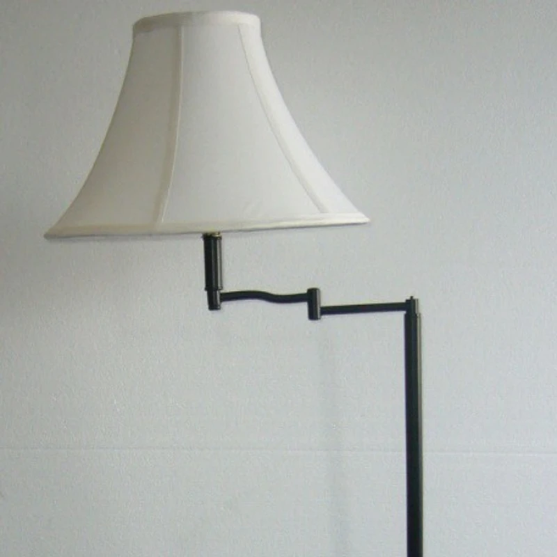 

European and American hardware rocker arm floor lamp 172CM iron paint cloth cover lamp simple high luxury room