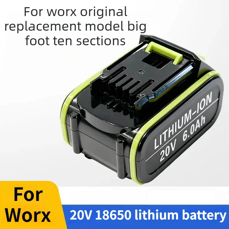 

20V 6000mAh Replacement Lithium Battery for WORX Drill Power Tools Compatible with 18650 Cells