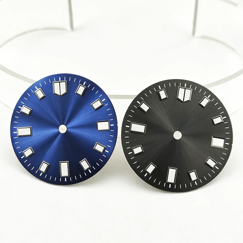 NH35-Zifferblatt, 28,5 mm großes Zifferblatt, grün leuchtendes, steriles Zifferblatt, geeignet für NH35/36-Uhrwerk, Herrenuhr-Zifferblatt, Uhrenzubehör
