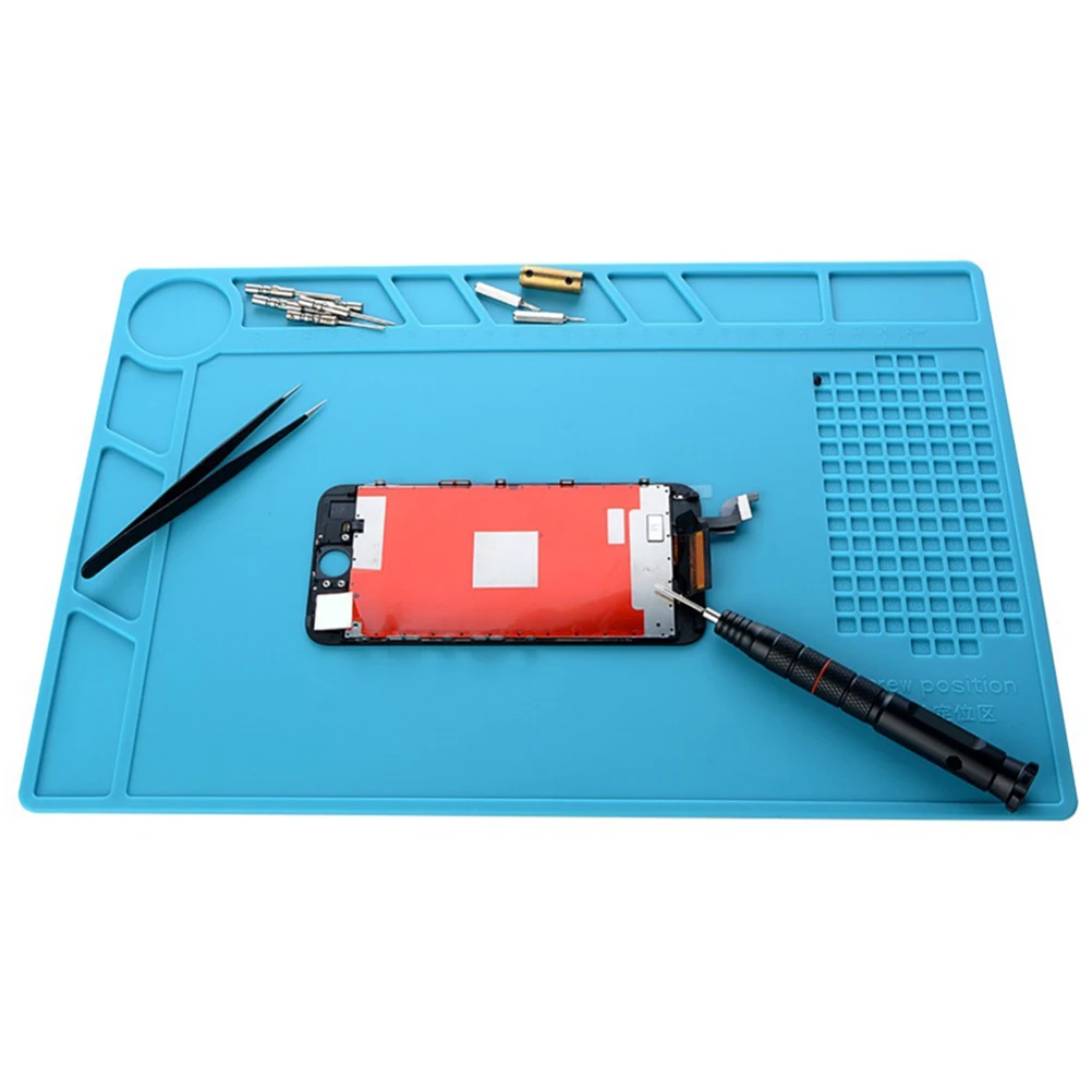 

Silicone Heat Insulation Repair Mat For Phone Tablet Computer Non-Slip Heat Absorption Easy Clean Working Platform Storage Small