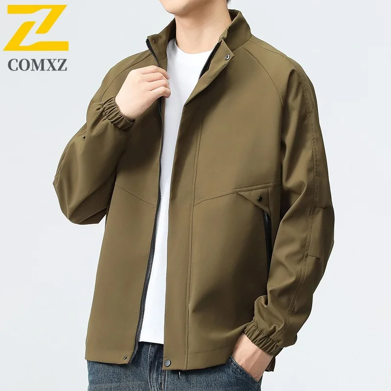

COMXZ Men Jacket 2025 New Leisure American Style Trendy Windproof Coats High Quality Turndown Collar Wear Resistant Autumn Coat
