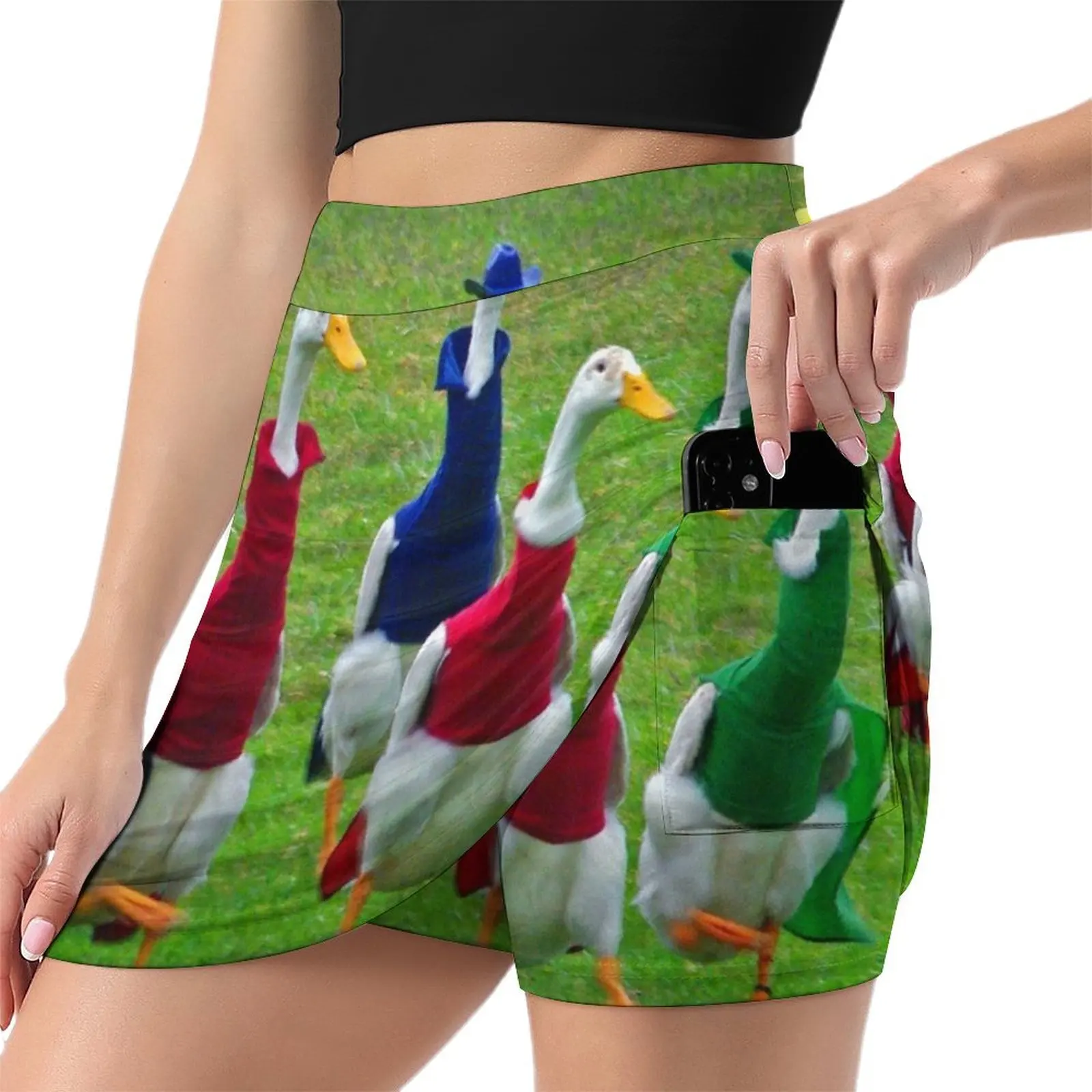 Indian Runner ducks race at dog trials Mini Skirt elegant skirts for women clothes Women's summer skirts