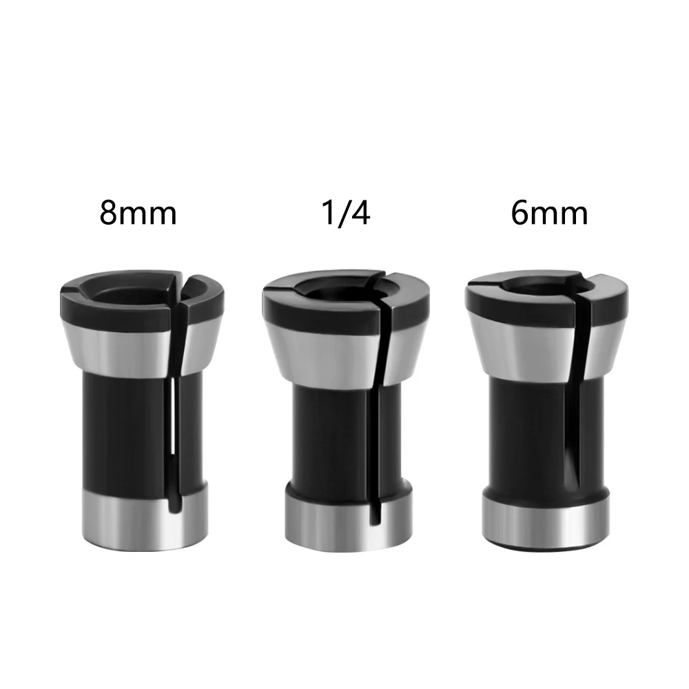 1PC 8MM 6MM 6.35MM Collets Milling Cutter Wood Carving Collet Chuck Engraving Trimming Machine Electric Router Accessories