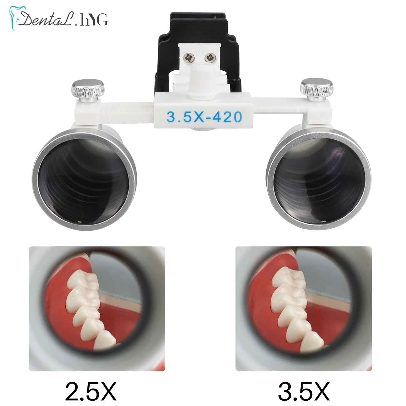 Binocular Dental Loupes 2.5X 3.5X Coated Optical Lens with Clip Magnifying Glass Galilean Dental Magnifier Dentist Surgical