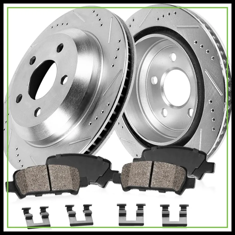 

Rear Brake Kit for Ford F-150 2012-18 - Drilled & Slotted Rotors with Ceramic Pads + Hardware