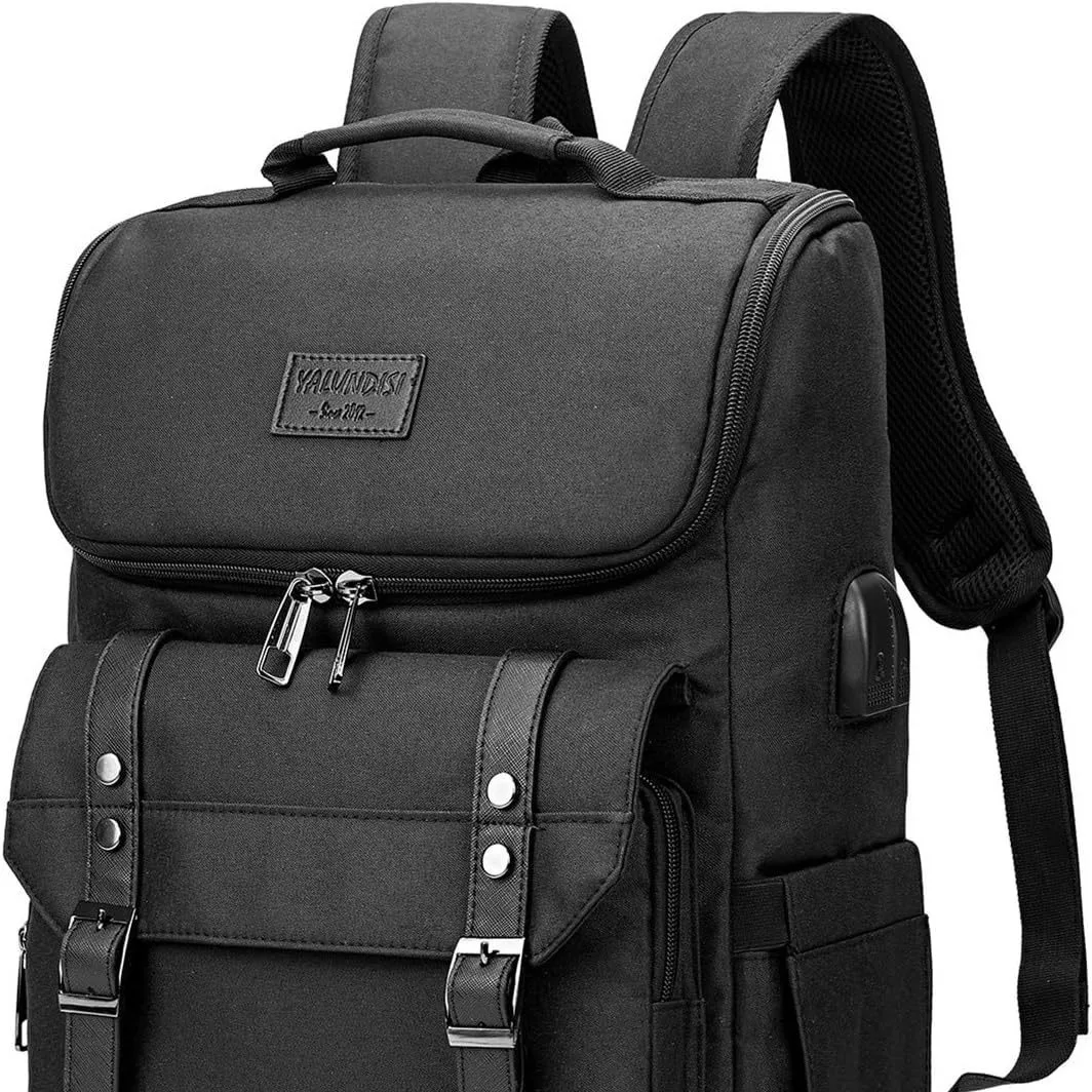 

Retro Oxford cloth backpack, computer bag, travel USB backpack