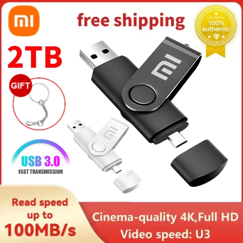 

Xiaomi 2TB Original Usb Flash Drives U Disk USB3.0 Metal Pendrive Type-C USB Stick Memoria USB 1TB For Mobile Phone Computer