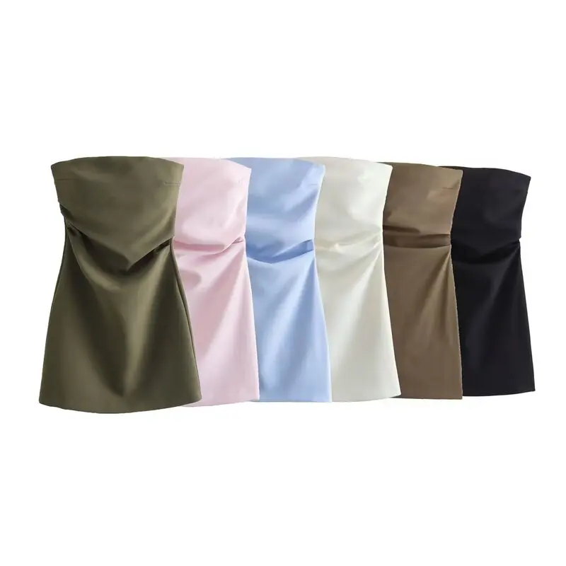 Faionable ort Strapl Dr Jupe ort taille haute polyvalente Dr pour femme, couleur pure, pour les déplacements, été...