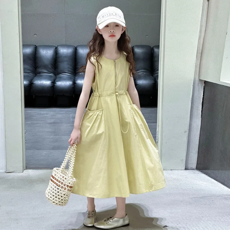 Sleeveless Girl Costume Girls Dresses 10 To 14 Years Old Dress Young Sets for Children Elegant 11 12 Princess Women's Party 6 8