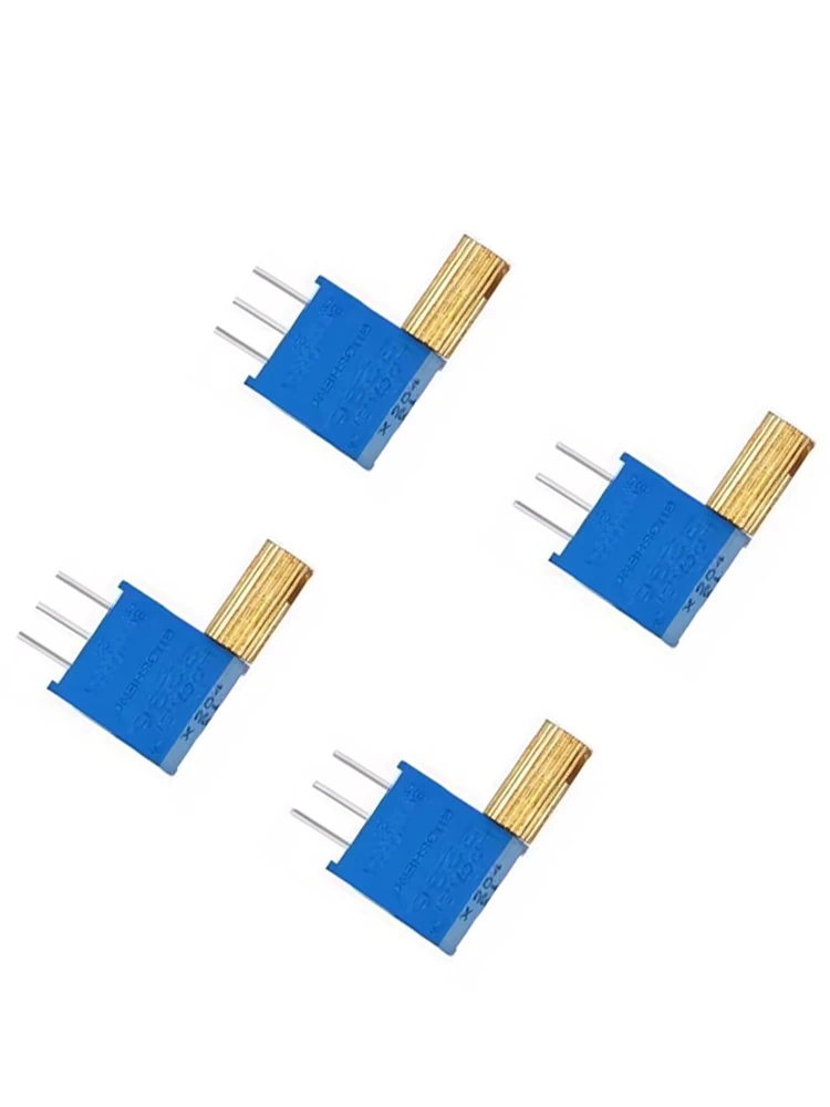 5pcs Metal long handle 3296X precision multi turn potentiometer 1K/2K/5K/10K direct insertion manually adjustable miniature adju