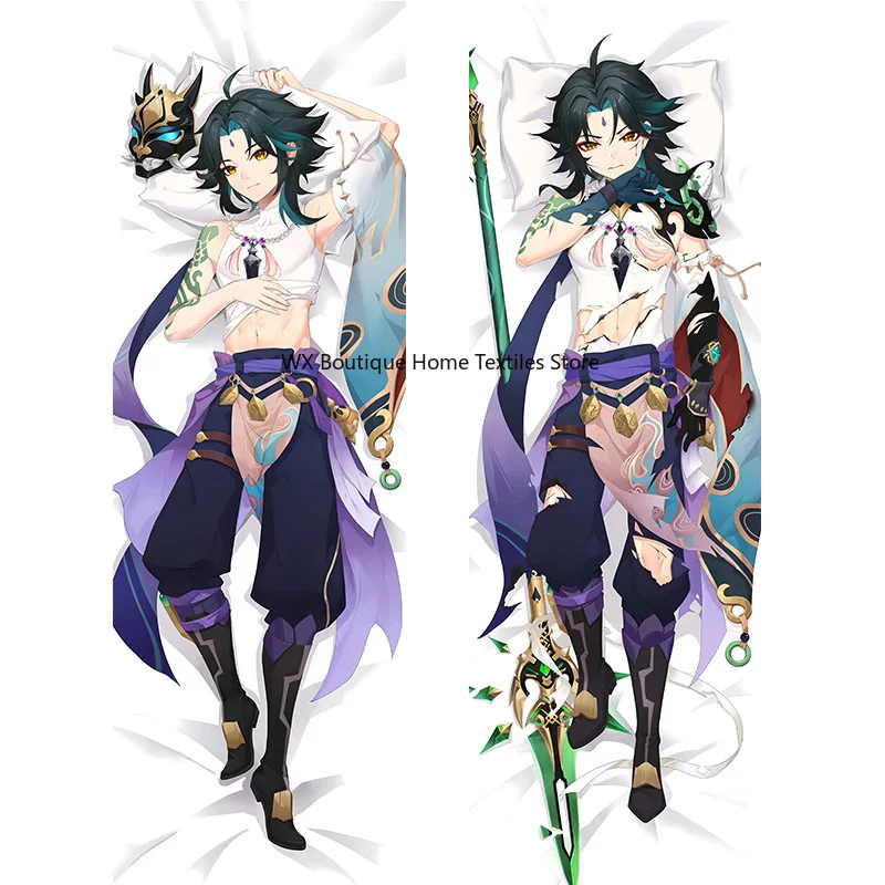

Аниме Dakimakura Genshin Impact Cover Xiao Otaku Waifu, обнимающая подушка для тела в натуральную величину