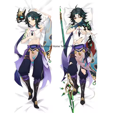 Anime Dakimakura Genshin Impact Cover Xiao Otaku Waifu Life Size Hugging Body Pillow