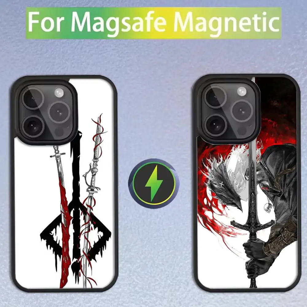 

Чехол для телефона Game B-Bloodborne для iPhone 17,16,15,14,13,12,11,Pro,Max,Plus,Mini,SE Magsafe с магнитной беспроводной зарядкой
