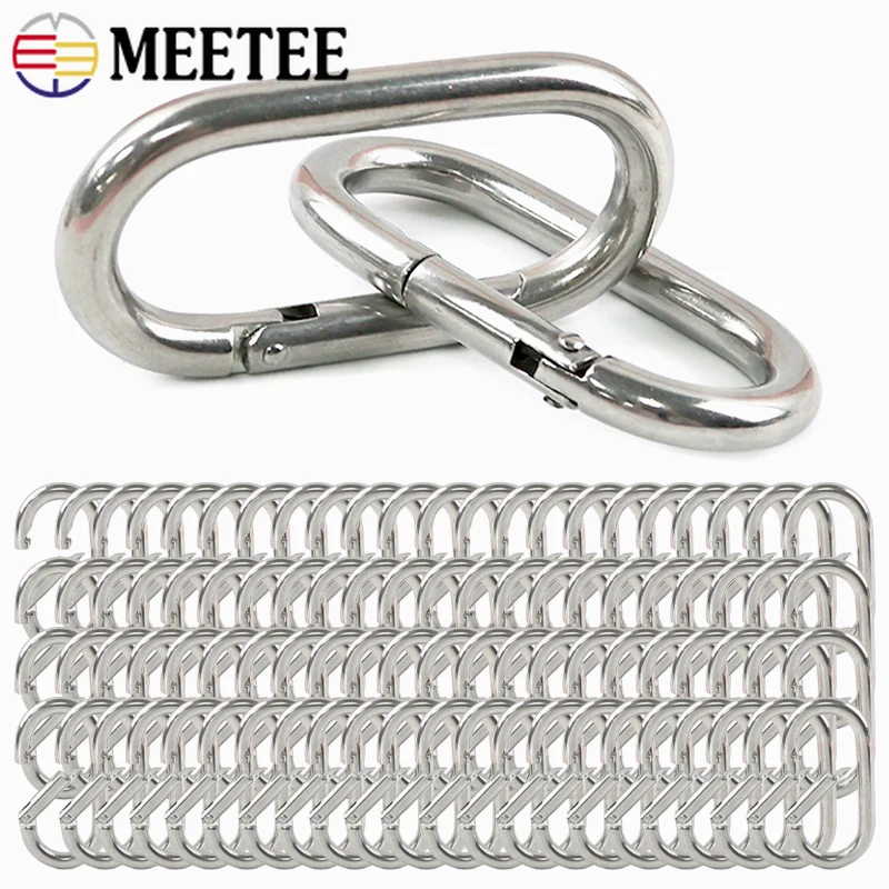 

1/3/5Pcs 5-10mm 304 Stainless Steel Buckles Carabiner Clips O Ring Pet Collar Waistband Spring Snap Hook Hardware Accessories