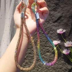 Mobile Phone Lanyard Wristband Luxury Diamond Hanging Chain High-end Short Diamond Inlaid Bracelet Anti Loss Mobile Phone Chain