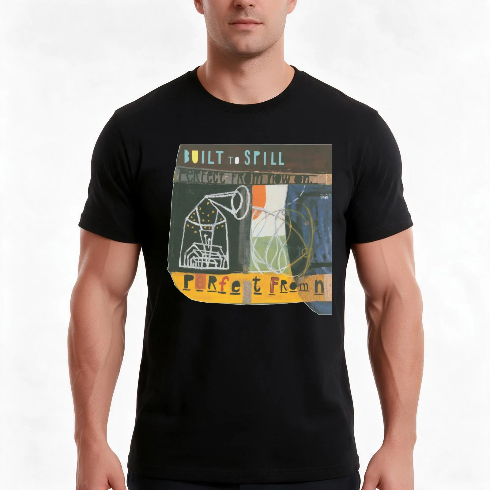 Built to Spill Perfect From Now On T-Shirt, Summer Casual Cotton Tee, Oversized Streetwear Tops, Vintage Graphic Print