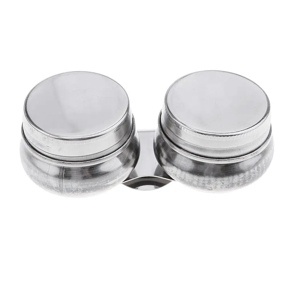 وعاء رسم بمشبك معدني مزدوج القحافة للفنانين مع أو بدون غطاء #2