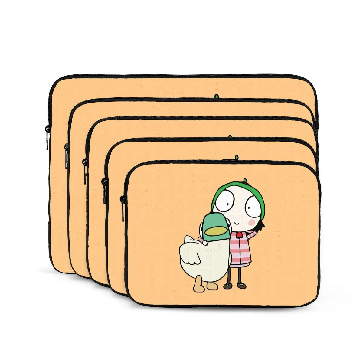 Sarah And Duck Having Fun Notebook Laptop Bag Case Pouch Notebook Sleeve Cover Bag Tablet Shockproof Case Bag
